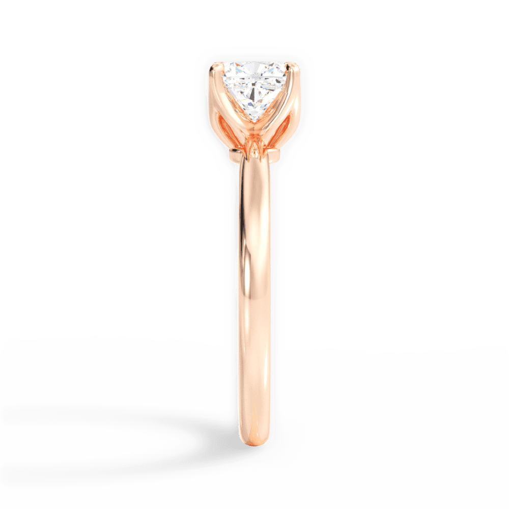 Abigail Cushion Cut Lab Grown Diamond 18Kt Rose Gold Engagement Ring - View 3