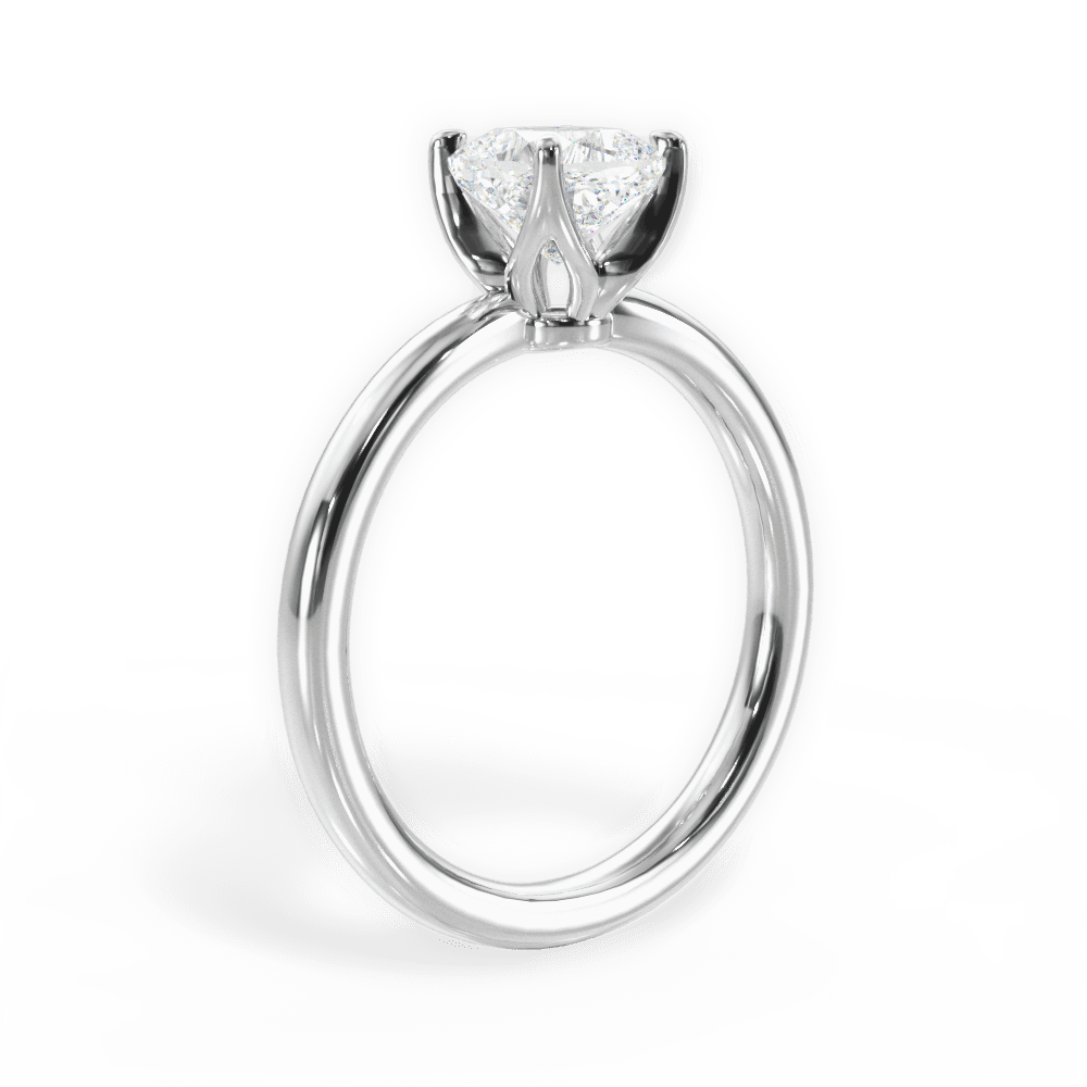 Abigail Cushion Cut Lab Grown Diamond 14Kt White Gold Engagement Ring - View 3
