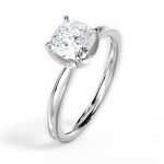Abigail Cushion Cut Lab Grown Diamond 18Kt White Gold Engagement Ring - View 4
