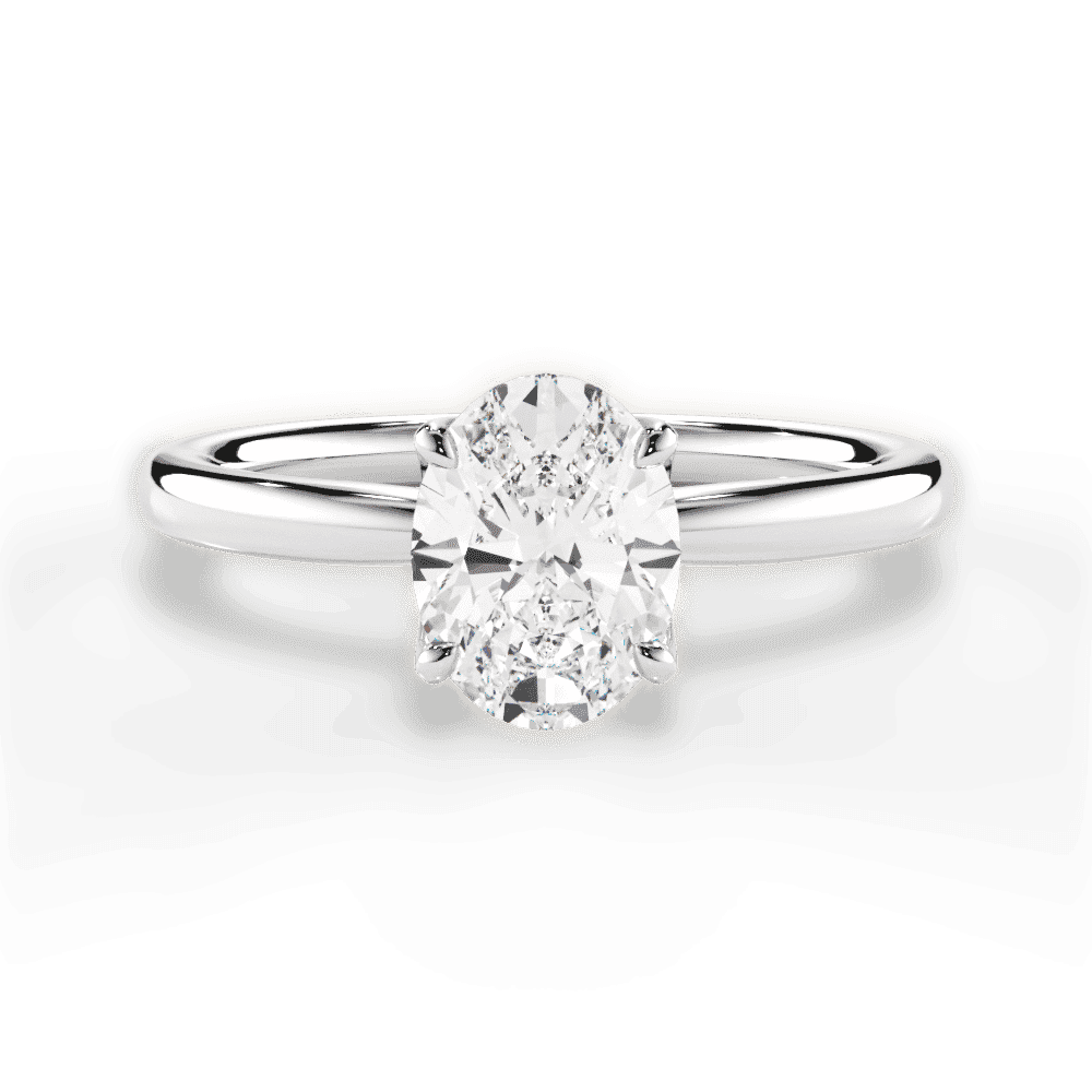 Abigail Oval Cut Lab Grown Diamond Platinum Engagement Ring