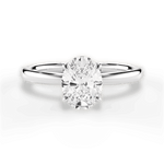 Abigail Oval Cut Lab Grown Diamond 18Kt White Gold Engagement Ring