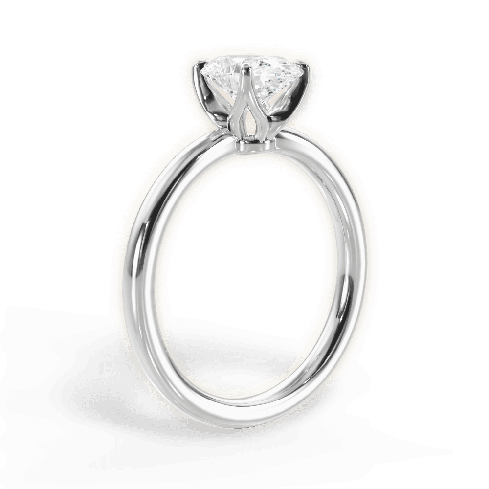 Abigail Oval Cut Lab Grown Diamond Platinum Engagement Ring - View 2