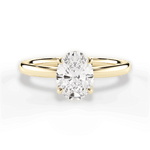 Abigail Oval Cut Lab Grown Diamond 18Kt Yellow Gold Engagement Ring