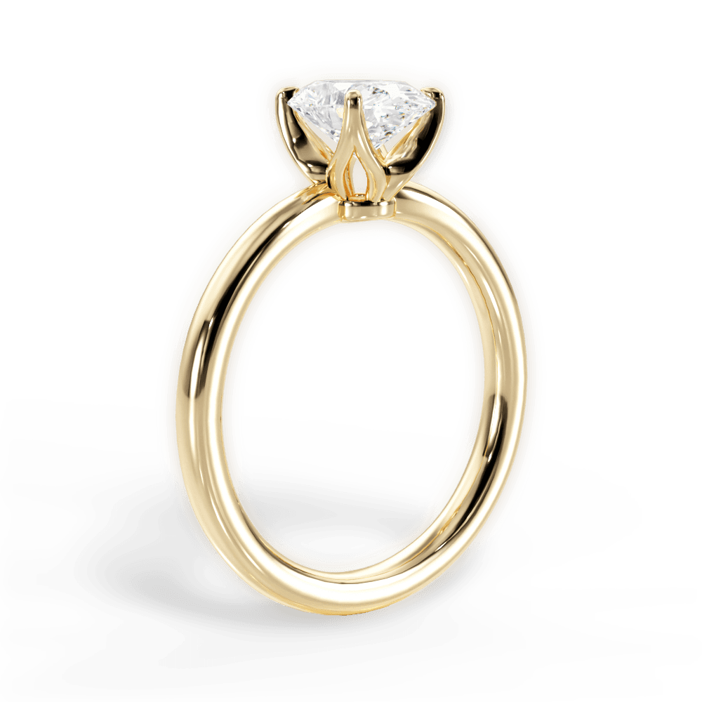 Abigail Oval Cut Lab Grown Diamond 18Kt Yellow Gold Engagement Ring - View 3