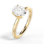 Abigail Oval Cut Lab Grown Diamond 18Kt Yellow Gold Engagement Ring - View 4