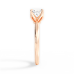 Abigail Princess Cut Lab Grown Diamond 18Kt Rose Gold Engagement Ring - View 3