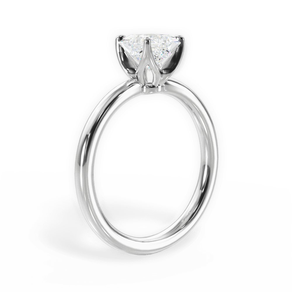 Abigail Princess Cut Lab Grown Diamond Platinum Engagement Ring - View 4