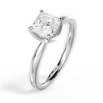 Abigail Princess Cut Lab Grown Diamond 18Kt White Gold Engagement Ring - View 3