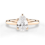 Abigail Pear Cut Lab Grown Diamond 18Kt Rose Gold Engagement Ring