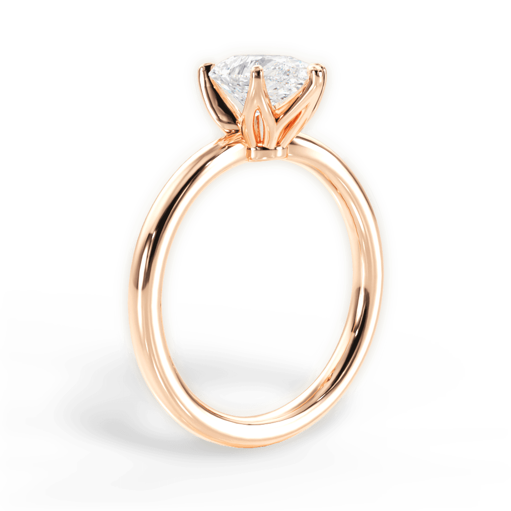 Abigail Pear Cut Lab Grown Diamond 18Kt Rose Gold Engagement Ring - View 2