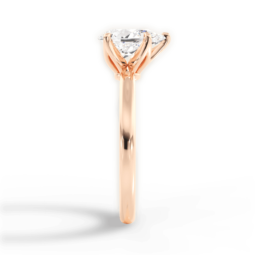 Abigail Pear Cut Lab Grown Diamond 18Kt Rose Gold Engagement Ring - View 4