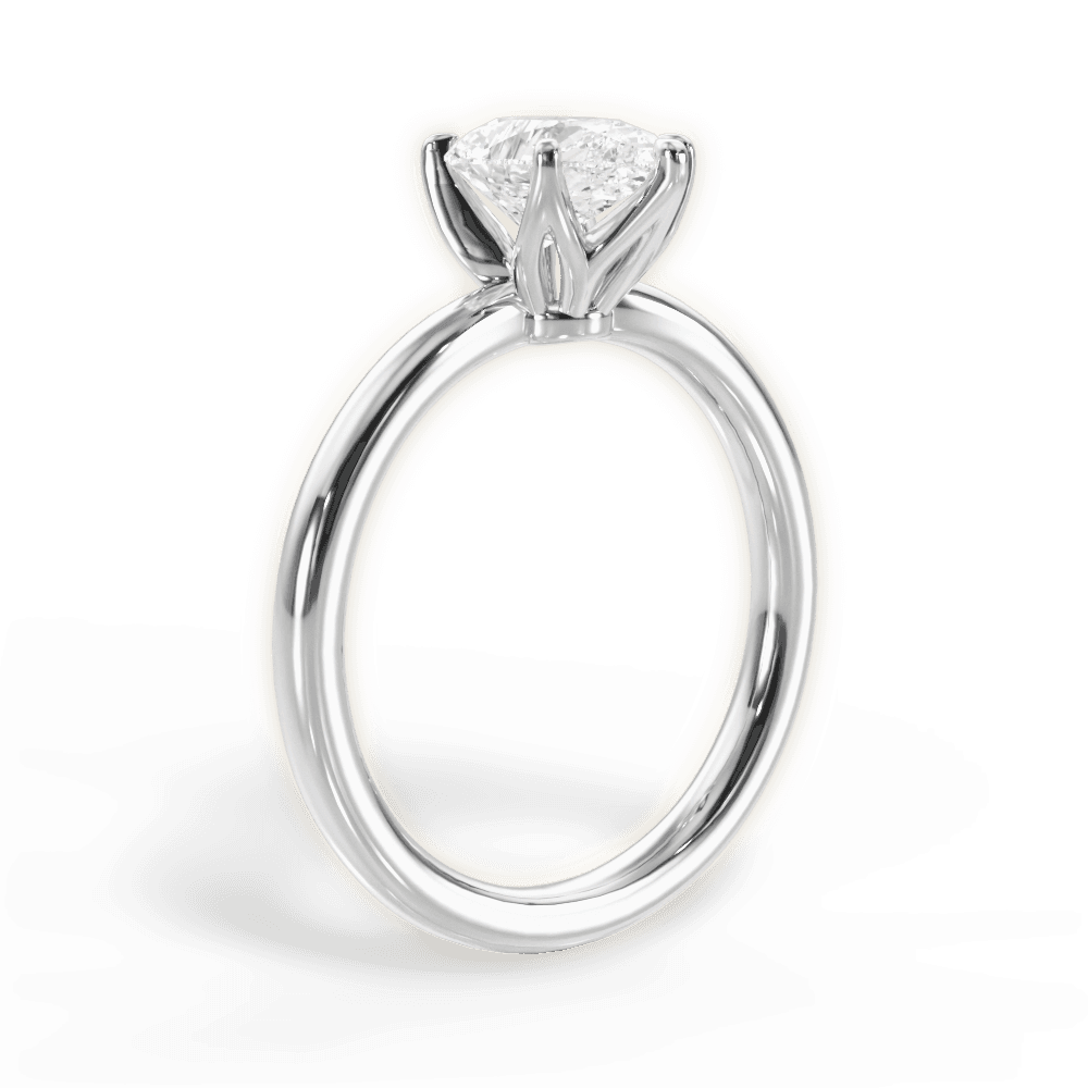 Abigail Pear Cut Lab Grown Diamond 18Kt White Gold Engagement Ring - View 2