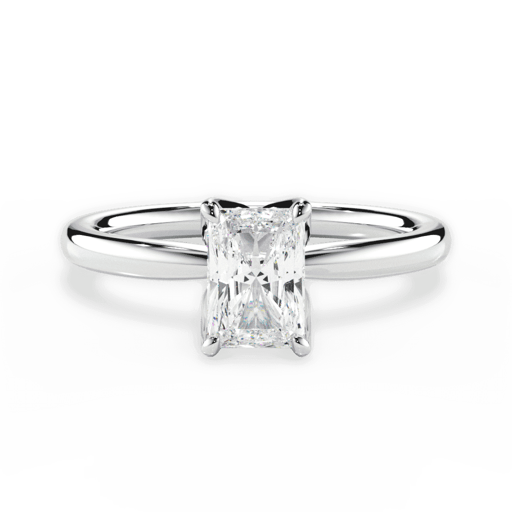 Abigail Radiant Cut Lab Grown Diamond 18Kt White Gold Engagement Ring