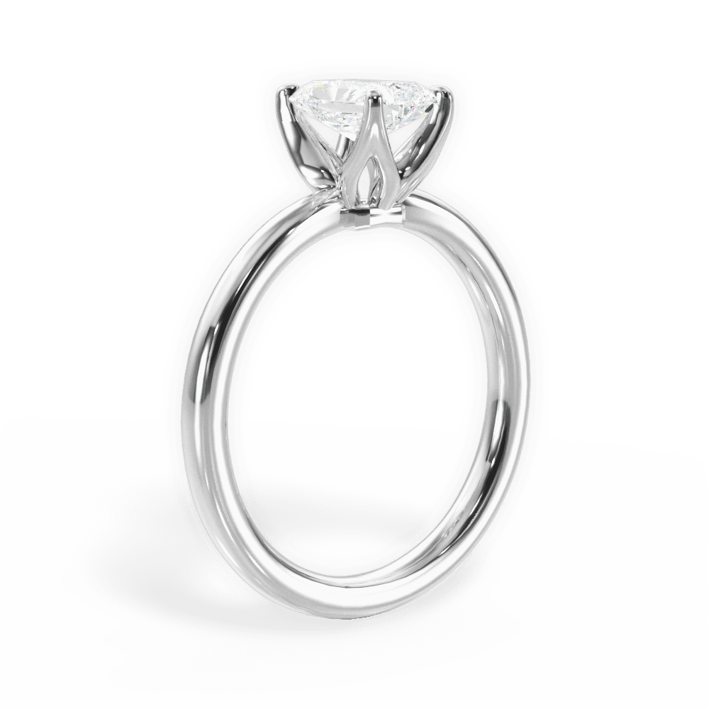 Abigail Radiant Cut Lab Grown Diamond Platinum Engagement Ring - View 4