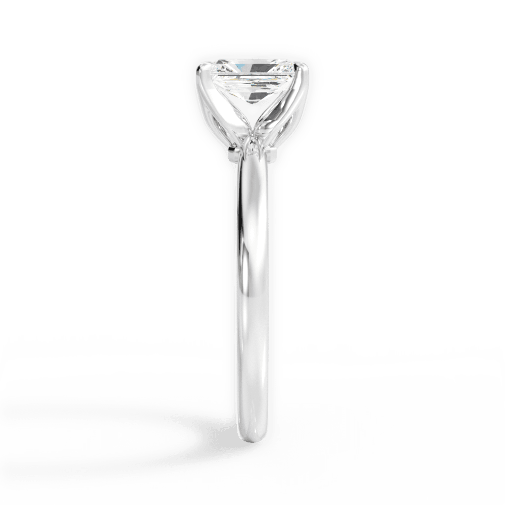 Abigail Radiant Cut Lab Grown Diamond Platinum Engagement Ring - View 2