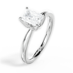 Abigail Radiant Cut Lab Grown Diamond 18Kt White Gold Engagement Ring - View 3