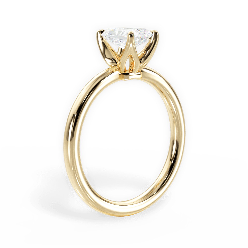 Abigail Radiant Cut Lab Grown Diamond 18Kt Yellow Gold Engagement Ring - View 2