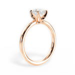 Abigail Round Cut Lab Grown Diamond 18Kt Rose Gold Engagement Ring - View 4