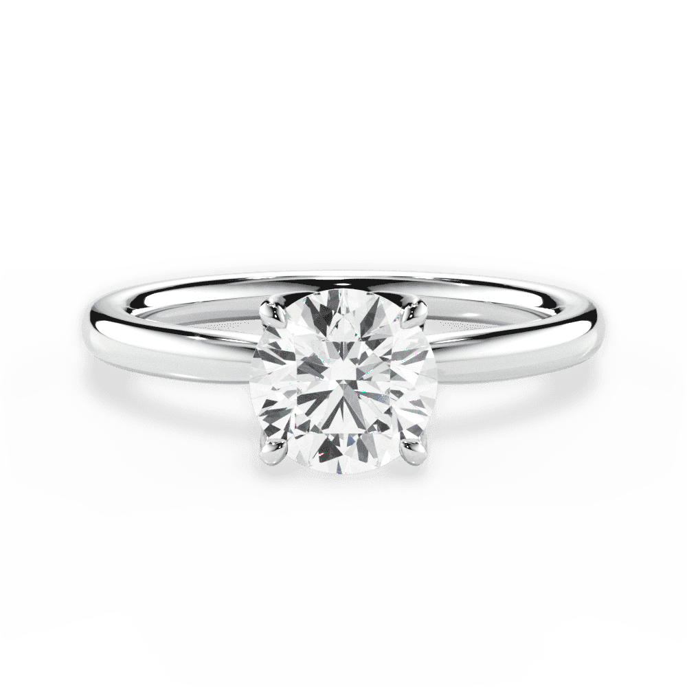 Abigail Round Cut Lab Grown Diamond Platinum Engagement Ring