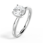 Abigail Round Cut Lab Grown Diamond Platinum Engagement Ring - View 3