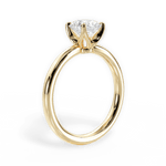 Abigail Round Cut Lab Grown Diamond 18Kt Yellow Gold Engagement Ring - View 3