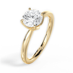 Abigail Round Cut Lab Grown Diamond 18Kt Yellow Gold Engagement Ring - View 4
