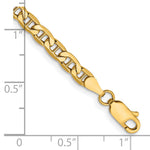 Gold (10K & 14K) Semi-Solid Anchor Chain Bracelet - 10k Yellow Gold / 7 in / 4 mm