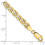 Gold (10K & 14K) Semi-Solid Anchor Chain Bracelet - 10k Yellow Gold / 7 in / 4.75 mm