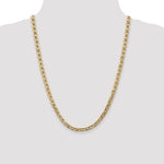 Gold (10K & 14K) Semi-Solid Anchor Chain - 10k Yellow Gold / 24 in / 5.5 mm