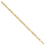 Gold (10K & 14K) Semi-Solid Anchor Chain Bracelet - 10k Yellow Gold / 9 in / 5.5 mm
