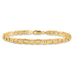Gold (10K & 14K) Semi-Solid Anchor Chain Bracelet - 10k Yellow Gold / 9 in / 5.5 mm
