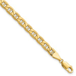 Gold (10K & 14K) Semi-Solid Anchor Chain Bracelet - 10k Yellow Gold / 9 in / 5.5 mm