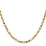 Gold (10K & 14K) Semi-Solid Curb Link Chain - 10k Yellow Gold / 16 in / 3.35 mm