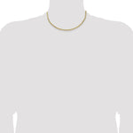 Gold (10K & 14K) Semi-Solid Curb Link Chain - 10k Yellow Gold / 16 in / 3.35 mm