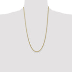 Gold (10K & 14K) Semi-Solid Curb Link Chain - 10k Yellow Gold / 26 in / 3.35 mm