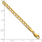 Gold (10K & 14K) Semi-Solid Curb Link Chain - 10k Yellow Gold / 16 in / 4.3 mm