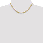 Gold (10K & 14K) Semi-Solid Curb Link Chain - 10k Yellow Gold / 16 in / 4.3 mm