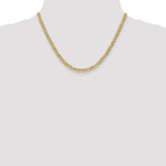 Gold (10K & 14K) Semi-Solid Curb Link Chain - 10k Yellow Gold / 18 in / 4.3 mm