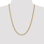 Gold (10K & 14K) Semi-Solid Curb Link Chain - 10k Yellow Gold / 24 in / 4.3 mm