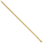 Gold (10K & 14K) Semi-Solid Curb Link Chain Bracelet - 10k Yellow Gold / 7 in / 4.3 mm