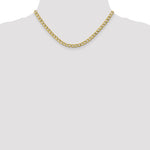 Gold (10K & 14K) Semi-Solid Curb Link Chain - 10k Yellow Gold / 16 in / 5.25 mm