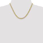 Gold (10K & 14K) Semi-Solid Curb Link Chain - 10k Yellow Gold / 18 in / 5.25 mm