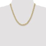 Gold (10K & 14K) Semi-Solid Curb Link Chain - 10k Yellow Gold / 20 in / 6.5 mm
