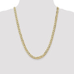 Gold (10K & 14K) Semi-Solid Curb Link Chain - 10k Yellow Gold / 24 in / 6.5 mm