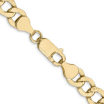 Gold (10K & 14K) Semi-Solid Curb Link Chain - 10k Yellow Gold / 20 in / 7 mm