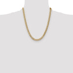 Gold (10K & 14K) Semi-Solid Curb Link Chain - 10k Yellow Gold / 22 in / 7 mm