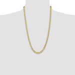 Gold (10K & 14K) Semi-Solid Curb Link Chain - 10k Yellow Gold / 26 in / 7 mm