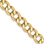 Gold (10K & 14K) Semi-Solid Curb Link Chain - 10k Yellow Gold / 20 in / 7 mm