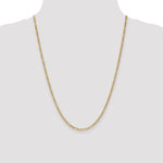 Gold (10K & 14K) Semi-Solid Figaro Chain - 10k Yellow Gold / 24 in / 2.5 mm
