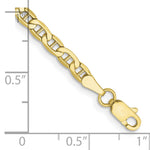 Gold (10K & 14K) Semi-Solid Anchor Chain Bracelet - 10k Yellow Gold / 7 in / 3.2 mm